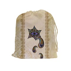 The Fantasy Eye, Mandala Design Drawstring Pouch (xl) by FantasyWorld7