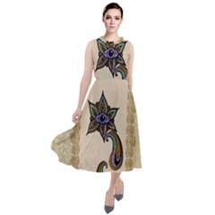 The Fantasy Eye, Mandala Design Round Neck Boho Dress