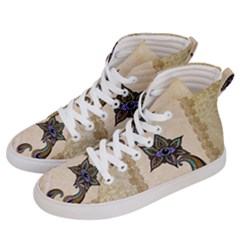 The Fantasy Eye, Mandala Design Men s Hi-top Skate Sneakers by FantasyWorld7