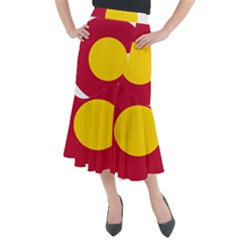 Colorado State Flag Symbol Midi Mermaid Skirt