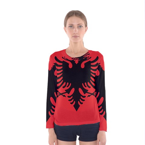 Albania Flag Women s Long Sleeve Tee by FlagGallery