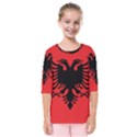 Albania Flag Kids  Quarter Sleeve Raglan Tee View1