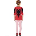 Albania Flag Kids  Quarter Sleeve Raglan Tee View2