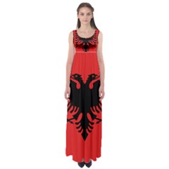 Albania Flag Empire Waist Maxi Dress by FlagGallery