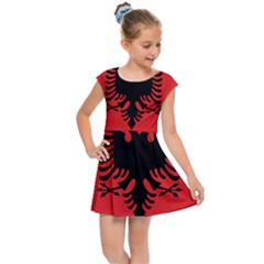 Albania Flag Kids  Cap Sleeve Dress by FlagGallery