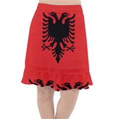 Albania Flag Fishtail Chiffon Skirt by FlagGallery