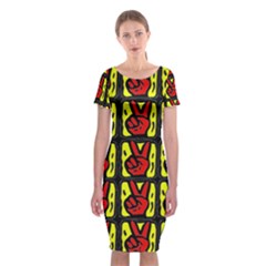 Peace Classic Short Sleeve Midi Dress by ArtworkByPatrick