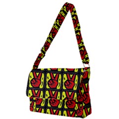 Peace Full Print Messenger Bag by ArtworkByPatrick