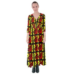 Peace Button Up Maxi Dress