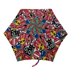 Road Signs Mini Folding Umbrellas by ArtworkByPatrick