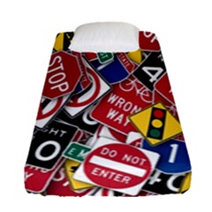 Road Signs Fitted Sheet (single Size) by ArtworkByPatrick