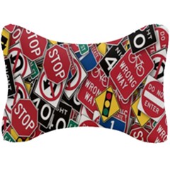 Road Signs Seat Head Rest Cushion by ArtworkByPatrick