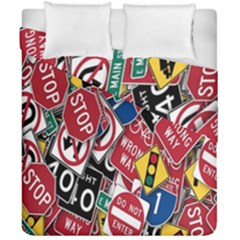 Road Signs Duvet Cover Double Side (california King Size) by ArtworkByPatrick