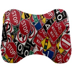 Road Signs Head Support Cushion by ArtworkByPatrick