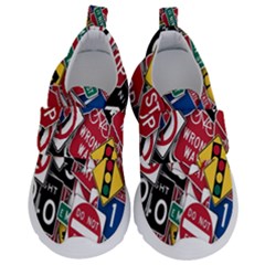 Road Signs Kids  Velcro No Lace Shoes by ArtworkByPatrick