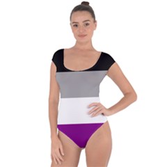 Asexual Pride Flag Lgbtq Short Sleeve Leotard  by lgbtnation