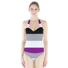 Asexual Pride Flag Lgbtq Halter Swimsuit by lgbtnation