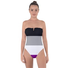 Asexual Pride Flag Lgbtq Tie Back One Piece Swimsuit by lgbtnation