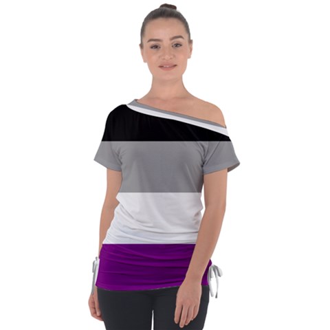 Asexual Pride Flag Lgbtq Tie-up Tee by lgbtnation