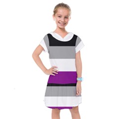 Asexual Pride Flag Lgbtq Kids  Drop Waist Dress by lgbtnation