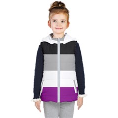 Asexual Pride Flag Lgbtq Kids  Hooded Puffer Vest by lgbtnation