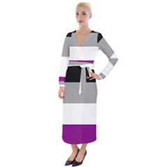 Asexual Pride Flag Lgbtq Velvet Maxi Wrap Dress by lgbtnation