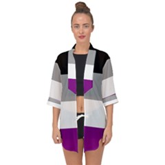 Asexual Pride Flag Lgbtq Open Front Chiffon Kimono by lgbtnation