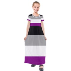 Asexual Pride Flag Lgbtq Kids  Short Sleeve Maxi Dress by lgbtnation