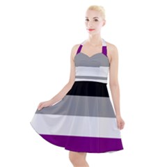 Asexual Pride Flag Lgbtq Halter Party Swing Dress  by lgbtnation