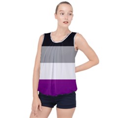 Asexual Pride Flag Lgbtq Bubble Hem Chiffon Tank Top by lgbtnation