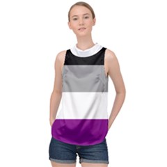 Asexual Pride Flag Lgbtq High Neck Satin Top by lgbtnation