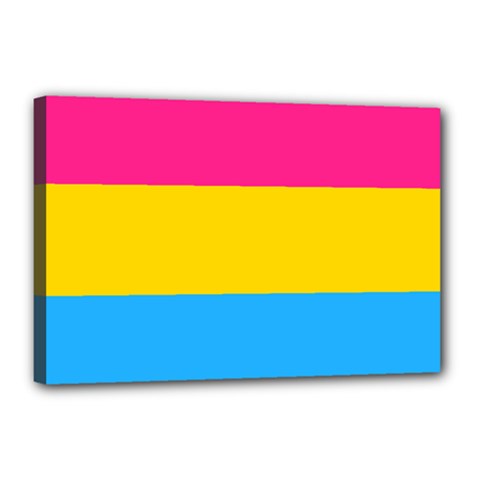 Pansexual Pride Flag Canvas 18  X 12  (stretched) by lgbtnation