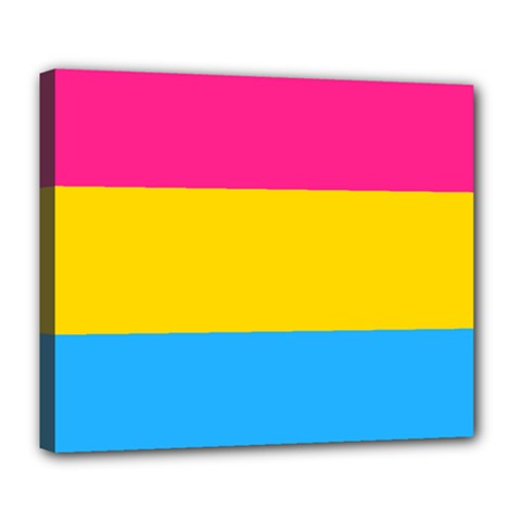 Pansexual Pride Flag Deluxe Canvas 24  X 20  (stretched) by lgbtnation