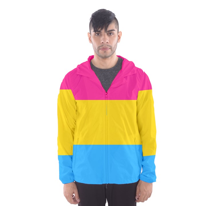 Pansexual Pride Flag Men s Hooded Windbreaker