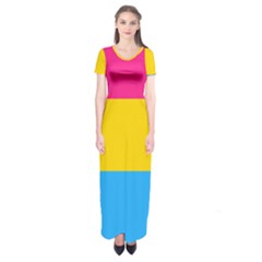 Pansexual Pride Flag Short Sleeve Maxi Dress by lgbtnation