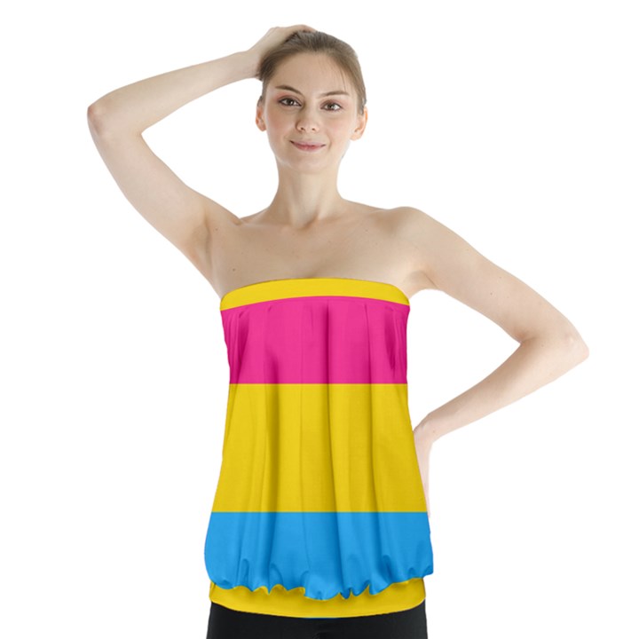 Pansexual Pride Flag Strapless Top