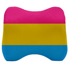 Pansexual Pride Flag Velour Head Support Cushion by lgbtnation