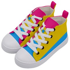 Pansexual Pride Flag Kids  Mid-top Canvas Sneakers by lgbtnation