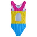 Pansexual Pride Flag Kids  Cut-Out Back One Piece Swimsuit View2