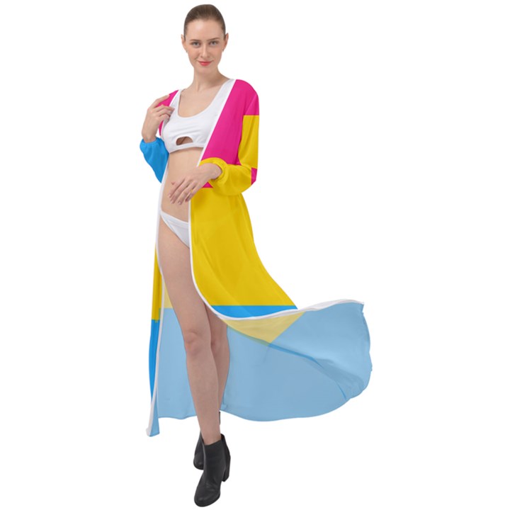 Pansexual Pride Flag Maxi Chiffon Beach Wrap