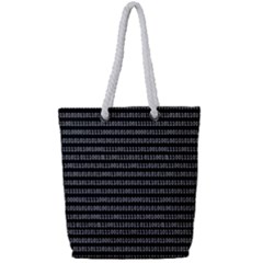 Binary Coding Full Print Rope Handle Tote (small)