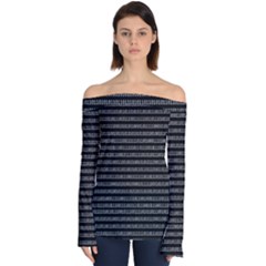 Binary Coding Off Shoulder Long Sleeve Top by impacteesstreetwearsix