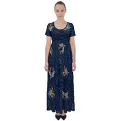 King And Queen  High Waist Short Sleeve Maxi Dress by Mezalola