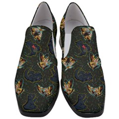 King And Queen  Women Slip On Heel Loafers by Mezalola