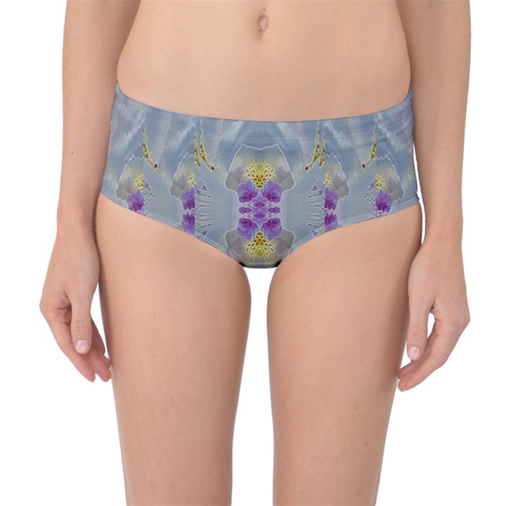 We Are Flower People In Bloom Mid-Waist Bikini Bottoms