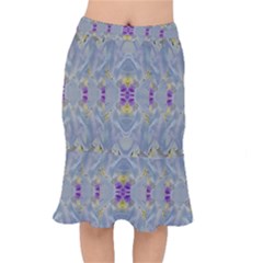 We Are Flower People In Bloom Short Mermaid Skirt by pepitasart