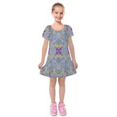 We Are Flower People In Bloom Kids  Short Sleeve Velvet Dress by pepitasart