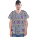 We Are Flower People In Bloom Men s V-Neck Scrub Top View1