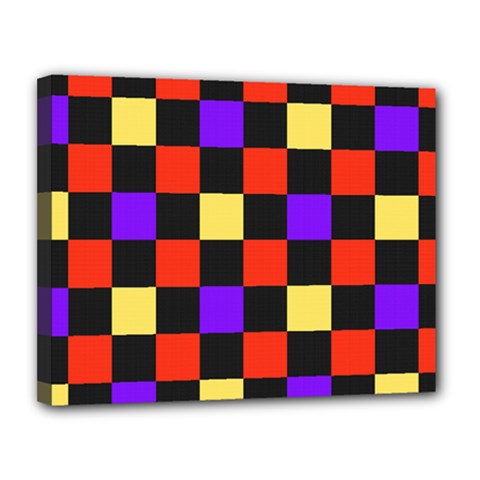 Checkerboard Again Canvas 14  X 11  (stretched) by impacteesstreetwearseven