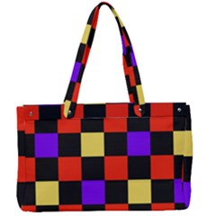 Checkerboard Again Canvas Work Bag